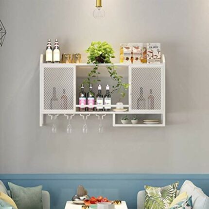 PIBM Stylish Simplicity Wine Rack Wine Glass Holder/Wall Cabinet Rack / (130 * 75 * 25Cm) Hanging Goblet Rack Wine Rack Wall Hanging