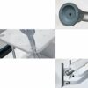 CHEWO Bath Stools,Wall-Mounted Drop-Leaf Stool Folding Shower Seat Anti-Slip Bath Bench with Leg Pe Waterproof Seat