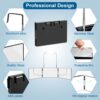 with LED Lights 3 Way Mirror for Self Hair Cutting,360 Haircuts Mirror Men for Barber Use Tools,to See Back of Head,Tri Fold Mirror with Portable