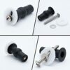 4 Pack Toilet Seat Hinges Screws, Toilet Seat Bolts Expanding Rubber Top Nuts Screws Expanding Nylon Nuts WC Blind Hole Fitting Universal Toilet
