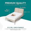 FAFsify Waterproof Mattress Protector (Single) with Cotton Terry Top Extra Deep fitted Mattress Protector, Ultra-Soft, Breathable, Noiseless & Ea