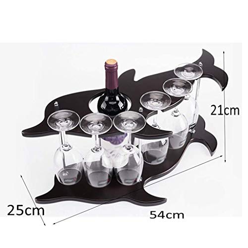 CZDYUF Wine Rack, Wooden Wine Rack Decoration Goblets Wine, Friendly and Tasteless