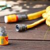 HOZELOCK - Aquastop Hose Connector Plus ø 12.5mm - 15mm (1/2"- 5/8") Soft Touch: Aquastop, Watertight, Non-slip, Flexible, Long Tip Prevents Twis