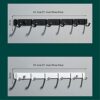 Spotcact Wall Mounted Coat Racks with 4 Hooks Hanging Holder Towel Rack 10.83' x 1.50' x 1.18' Modern Black Hanging for Clothes Entryway Bathroom