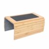 7Penn Natural Bamboo Sofa Armrest - Anti-Slip Couch Coaster Drink Holder Table for Squared Edge Armrests Gray Finish