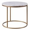 VERSANORA Teamson Home Side Tables, MDF:40%, Metal:60%, Gold, 54.61x54.61x49.53