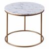 VERSANORA Teamson Home Side Tables, MDF:40%, Metal:60%, Gold, 54.61x54.61x49.53