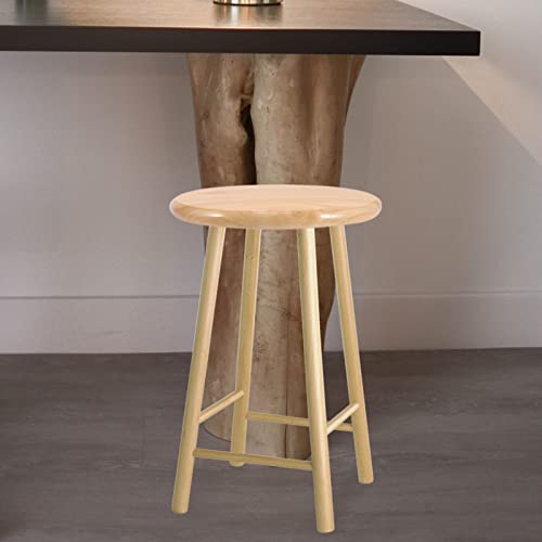 BESPORTBLE Wooden Bar Stool Seat Replacement Bar Stool Top Replacement Wood Seat Round Bar Stool Chair Seat Bar Stool Part Accessories for Repair