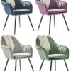 dining chair Dining Chairs Set - Corner Kitchen Counter Chairs, Dining Chairs Kitchen Chairs Set of 4 Living Room Side Sofa Chairs with Flannel F