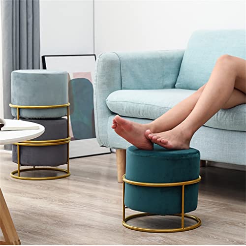 LUKEO Round Stool, Household Small Stool, Living Room Coffee Table, Sofa Stool, Shoe Stool Replacement