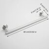 Hallyware Round Base Single Towel Bar SUS 304 Stainless Steel 60 cm/24 inches Towel Rails Rack for Kitchen and Bathroom Wall Mounted,Mirror Polis