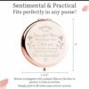 Compact Mirror for Her Inspirational Gifts for Women Friends Engraved Makeup Mirror for Her (Rose Gold)