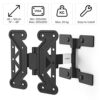 Hama 118062 Ultraslim Full Motion TV wall mount for televisions from 19-48 inches, VESA to 200 x 200 mm, Black