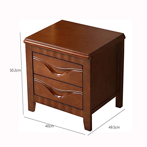 LUKEO Simple Bedroom Bedside Table, Independent Storage Cabinet Solid Wood Bedside Table