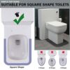 Mass Dynamic Square Toilet Seat with Soft Close Top Fix Toilet Seats with One Button Quick Release Cleaning for Better Hygiene, Rectangle Loo Sea