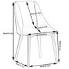 Kitchen Dining Room Furniture Chairs Dining Chairs Set Of 6 Modern Water Proof PU Leather Kitchen Living Room Chairs with Metal Legs and Backrest