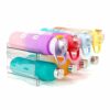 clbutge Water Bottle Organizer for Cabinet, 4 Pack Stackable Water Bottle Storage Rack, Kitchen Pantry Organization and Storage Shelf, Wine Drink