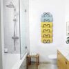 Towel Storage Rack Wall Mounted – Hanging Towel Rack for Bathroom with 6 Compartments – Metal Wine Rack Practical Towel Rail Organizer of Bathroo