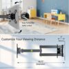 Nuyoah Wall Mount for Echo Show 15, Adjustable Show 15 Wall Mounting Brackets for Alexa Accessories, Full Motion Wall Mount Rotate Swivel Tilt Ex
