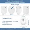 Toilet Seat, MUJIUSHI Soft Close Toilet Seats with Non-Slip Seat Bumpers & Metal Screw Bolts, Fit Standard Round Toilet, Quick Release No Slam Wh
