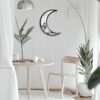 ZQYX Moon Phase Mirror, Bohemian Crescent Mirror Wall Decor, Acrylic Self-adhesive Mirror for Living Room, Bedroom, and Bathroom