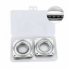 4 Pcs 3 Inch Lazy Susan Turntable Bearings, Square Rotating Swivel Bearing Plate with 150 Pound Capacity for Bar Stools, Chairs, Spin Furniture,