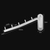 2 Set of NUZAMAS Wall Mounted 304 Stainless Steel Swing Arm Holders, Clothes Coat Hanger, 5 Hooks Coat Rack Closet, Storage Organizer Mirror Fini