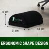 NICE CA Ergonomic Foot Rest Under Desk - Adjustable Height 16CM - Ultimate Comfort with Velvet & Premium Foam Filling - Foot Stool for Home/Offic