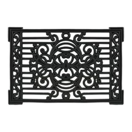 Relaxdays Doormat Rubber, Black, 40 x 60 cm