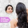wlertcop Mirror Handheld 1X & 3X Hand Mirror With Handle Double Sided Handheld Mirror Makeup Mirror Magnifying (15 * 27 cm)