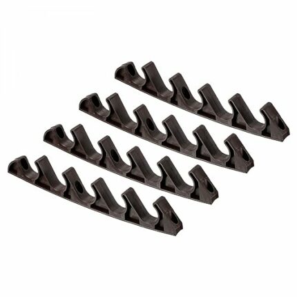 PATIKIL Chaise Adjustment Bracket, 4 Pack 5 Position Lawn Yard Multi Position Back Support Adjuster for Outdoor Lounge Patio, Brown