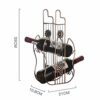 Yalych Metal Wine Rack 2-Bottles Countertop Countertop Cabinet Wine Holder Storage,Sleek and Chic Looking. Decorative wine rack