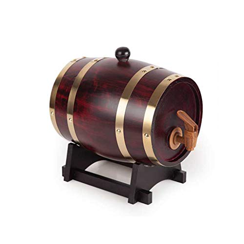 Stylish Simplicity Wine Shelf Oak Barrel, Home Wine/Beer Storage Room, Wooden with Faucet, PIBM