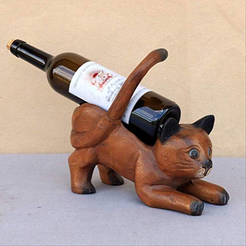 CZDYUF Wooden Wine Rack - Wood Wine Rack Solid Wood Crafts, Wine Display Stand(25 * 22 * 10cm)