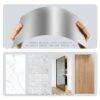 DALAETUS 8 Pcs HD Wall Mirror Set, Self Adhesive Rectangular Mirror Tile, High Clear Acrylic Mirror, Plastic Frameless Mirror Stick for Home, Bat