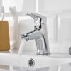 Bristan Orta Chromed Bathroom Basin Sink Monobloc Single Hole Mixer Tap Faucet with Clicker Pop Up Waste (OR BAS C)