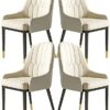 dining chair Office Reception Chairs Business Dining Chairs Set Kitchen Dining Chairs Set of 4 Modern High Back Soft Seat Living Room Chairs Wate