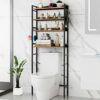sitanes Over The Toilet Storage, 4-Tier Over Toilet Bathroom Organizer with Adjustable Shelf, Multifunctional Toilet Shelf Organizer with Detacha