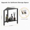 Gyykzz Metal Corner Shower Bench Stool, Waterproof Shower Bench for Inside Shower, Corner Shower Stool for Shaving Legs, Bathroom Shower Bench wi