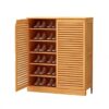 SDFGH Living Room Entryway Multi-layer Two-door Shoe Cabinet Multi-functional Economic Entryway Storage Cabinet (Color : Argento, Size : Light Gr