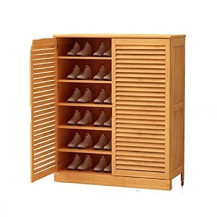 WALNUT Living Room Entryway Multi-layer Two-door Shoe Cabinet Multi-functional Economic Entryway Storage Cabinet (Color : D, Size : Light Grey)