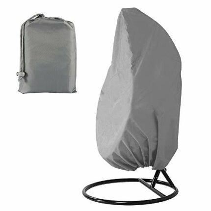 Hanging Egg Chair Cover, 190*115CM Patio Hanging Chair Cover Outdoor Egg Chair Cover Egg Chair Protective Cover Grey Waterproof Egg Chair Cover f