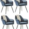 dining chair Dining Chairs Set - Corner Kitchen Counter Chairs, Dining Chairs Kitchen Chairs Set of 4 Living Room Side Sofa Chairs with Flannel F