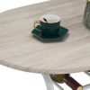 DINGZZ Dining Table Set Oak PVC (80x53x76cm) Baking Lacquer Couples Bending Back Breakfast Table (Table and Two Chairs) White