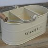 Cornish Cream Colour Kitchen Sink Enamel Washing up Sink Tidy | Sink Caddy | Kitchen Sink Organiser | Sink Accessories | Washing up Utensil Holde