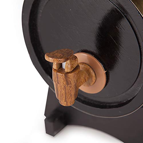Stylish Simplicity Wine Shelf Oak Barrel, Home Wine/Beer Storage Room, Wooden with Faucet, PIBM