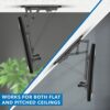 Mount-It! Electric Ceiling TV Mount with Remote and App Controller, Motorized Flip Down Pitched Roof Mount Fits 32 to 70 Inch Flat Screen TVs, Bl