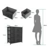 YITAHOME Chest of Drawers, Cationic Fabric 7-Drawer Storage Organizer Unit for Bedroom Living Room Closet, Sturdy Steel Frame, Easy Pull Fabric B