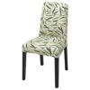 Ikea BERGMUND chair, black/Fågelfors multicolour