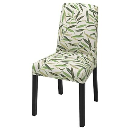 Ikea BERGMUND chair, black/Fågelfors multicolour